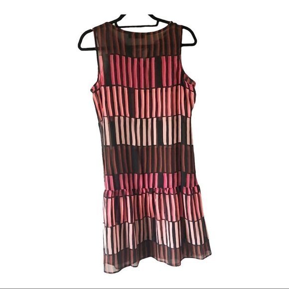 Apt.9 Sleeveless Multicolor Sheer Ruffle Dress/Swimsuit Coverup Size Medium - Picture 2 of 10